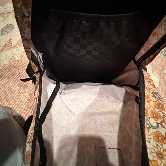 Vans Floral Backpack with Orange and Brown Design. Fall backpack. - Picture 6 of 6